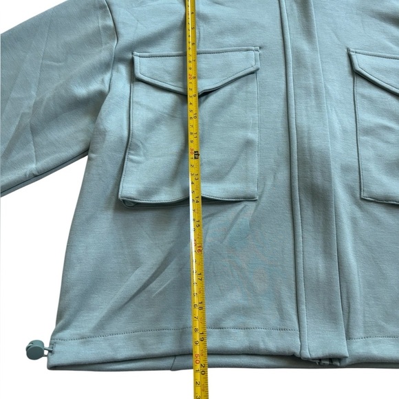 YOGALICIOUS Softlite Scuba Autumn HOODIE JACKET  color Iceberg Green Size Small - Picture 3 of 6